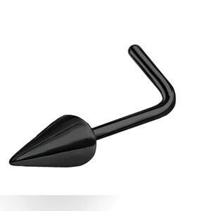 ⭐ NWT Goth Punk Black 20g 3mm Spike Nose Ring